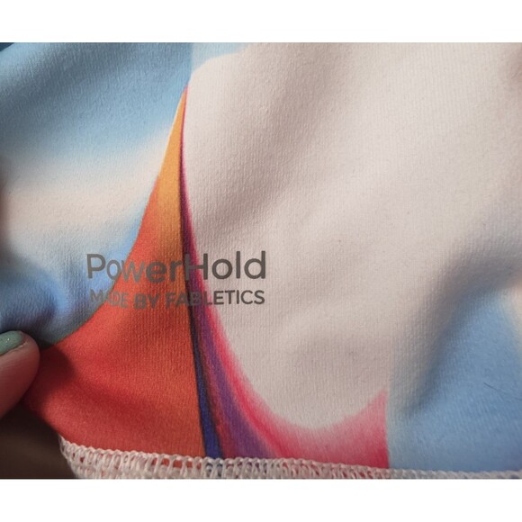 NWT Fabletics Athletic Set Size 1X Multicolor Cropped Leggings Top Power Hold - Picture 4 of 16